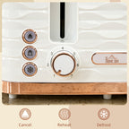 Four-Slice Rippled Toaster - White