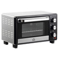 16L Mini 1400W Countertop Oven - Black/Silver Tone