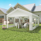 Outsunny 6m x 4m Heavy Duty Garden Gazebo for Parties, Wedding and Events, White