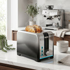 2 Slice Toaster with 7 Browning Levels, Reheat, Defrost and Cancel Functions