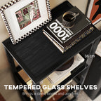 Four-Shelf Floor Lamp - Black