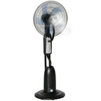 Spray Misting Fan, Floor Fan with Water Mist Spray, 70° Oscillation, Tilt Head, 3 Speeds, 2.8L Water Tank, Black