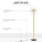 160cm Dandelion-Crystallite Floor Lamp, with Foot Switch