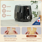 Kettle and Toaster Set, 1.7L 3000W Fast Boil Kettle & 2 Slice Toaster Kitchen Set with 7 Level Browning Controls, Defrost, Reheat, Boil-dry Protection, Black