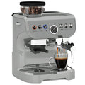 15 Bar Coffee Machine with 15 Adjustable Grind Setting, Steamer and Complete Kit - Silver Colour