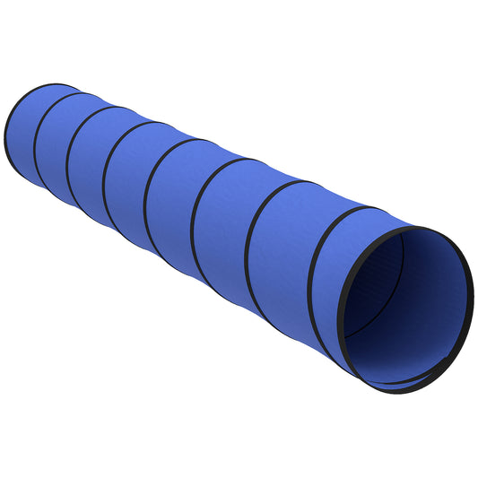PawHut Dog Tunnel, 300 x 50 cm, Foldable Play Tunnel with 4 Pegs and Bag, Tear-Resistant Outdoor Dog Agility Equipment, Blue