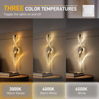 Led Wall Lamp 2 Pack, 13W Modern Indoor Spiral Wall Light, Colour Temperature Adjustable 3000K/4000K/6500K, for Bedroom, Living Room, Hallway, Stairs, Silver Tone