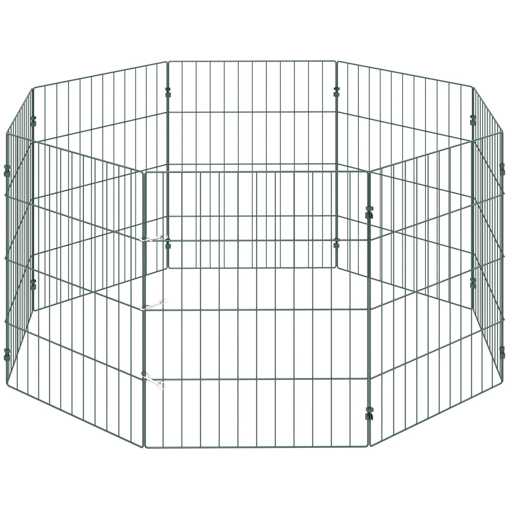 PawHut 8 Panel Pet Playpen for Small Dogs Indoor Outdoor 60 cm Height