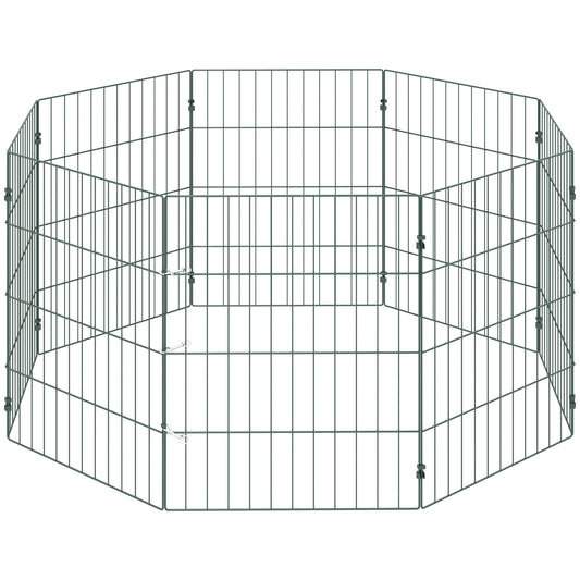 PawHut 8 Panel Pet Playpen for Small Dogs Indoor Outdoor 60 cm Height