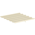 Outsunny Retractable Pergola Cover, 2.55 x 2.5 m Replacement Canopy Fabric for 3 x 3 m Frame, Roof Top Only, Cream White