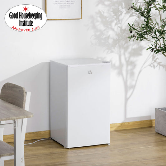 91L Small Fridge with Chiller Box Under Counter Fridge with Reversible Door, Good Housekeeping Institute Approved, White