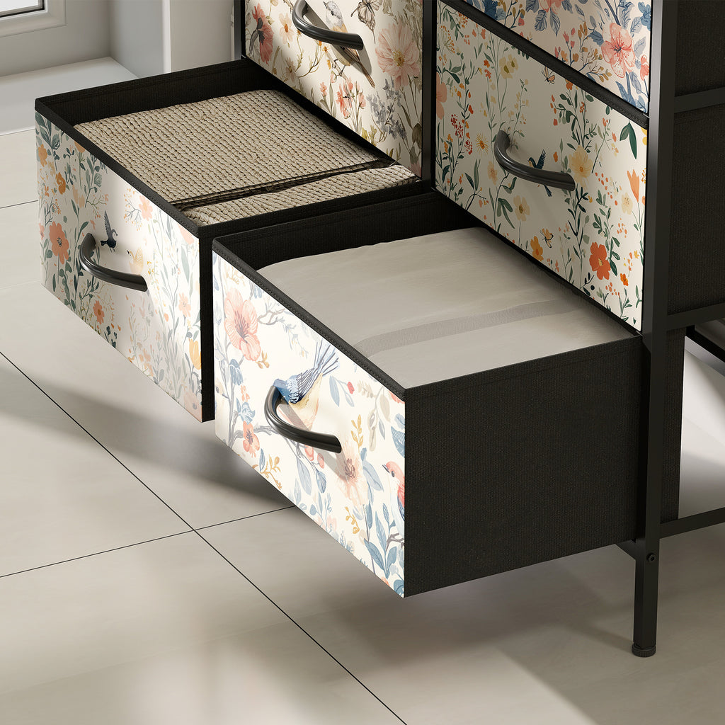 HOMCOM 8-Drawer Chest of Drawers - White
