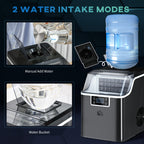 3.2L Compact Ice Machine, with LCD Screen and Accessories - Black