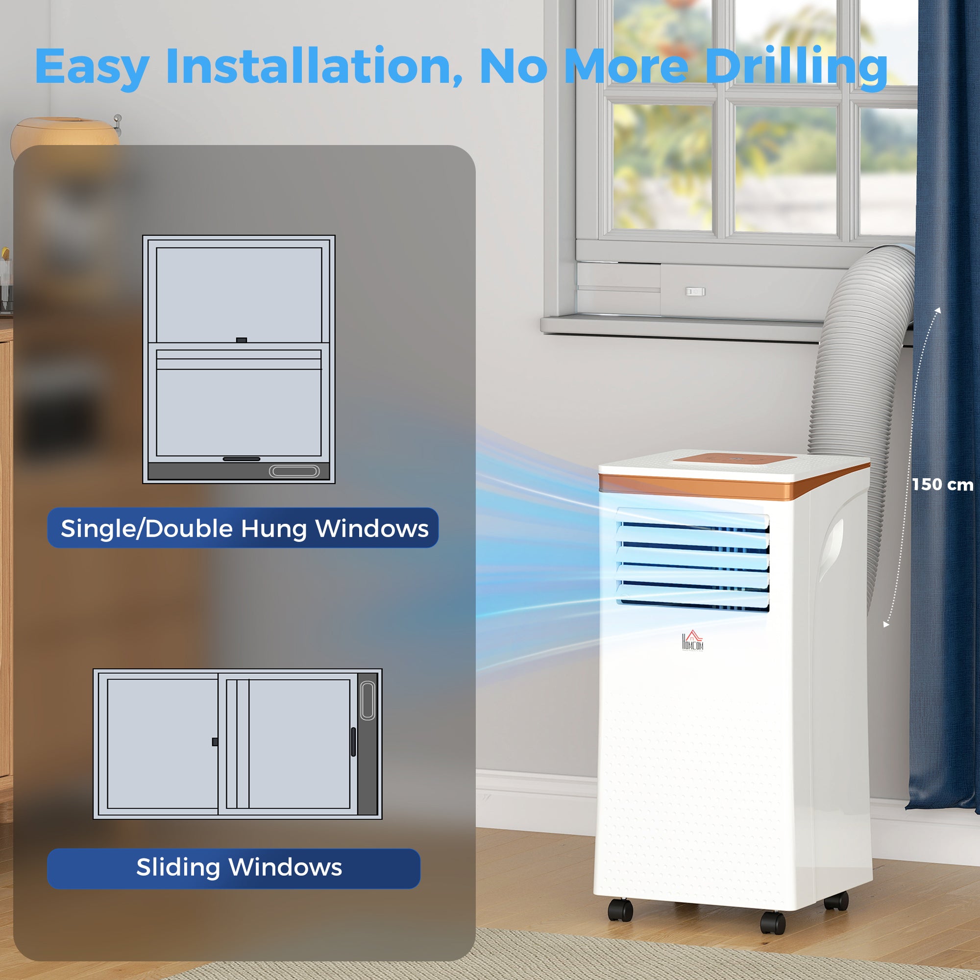 Portable Air Conditioner 7000 BTU, 4-in-1 Air Conditioning Unit with Cooling, Fan, 19.2L/Day Dehumidifier & Sleep Mode, LED Display, Remote Control, 24H Timer, Window Kit for Rooms up to 26?