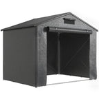 Outsunny 8 x 6 ft Outdoor Garden Storage Shed, Waterproof Bike Tent with Roll-Up Zipper Door