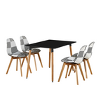 Halo Five Piece Dining Set-Table & Set of 4 Chairs