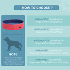 PawHut Foldable Dog Pool for Puppies and Ducks, Thickened PVC Dog Paddling Pool Bath Tub Hard Board, Anti-Slip Bottom and Drainage Hole, 80 x 20cm, Red and Blue