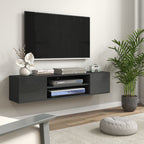 Floating TV Stand Cabinet for TVs up to 60", Wall Mounted TV Unit, Grey