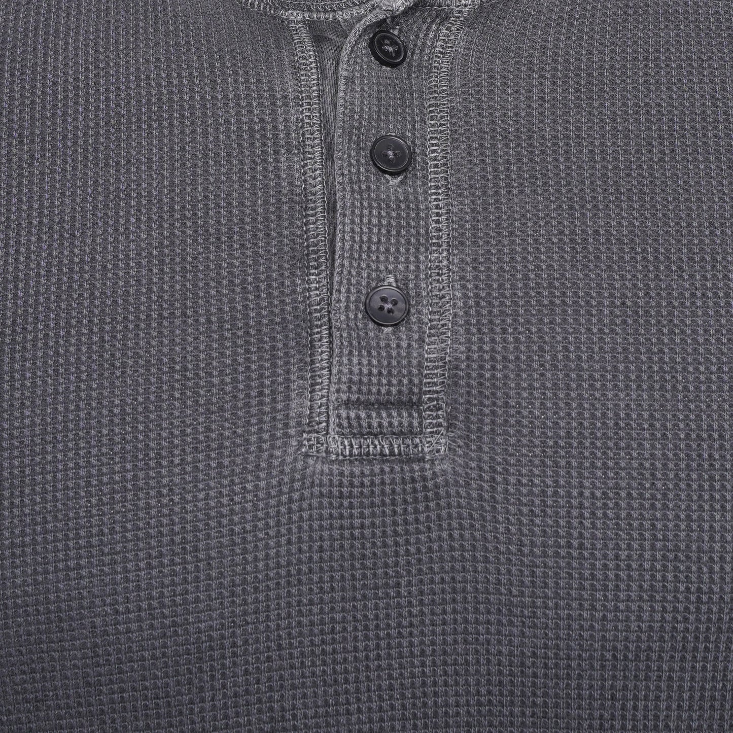 M&S Henley Waffle Long Sleeve Top