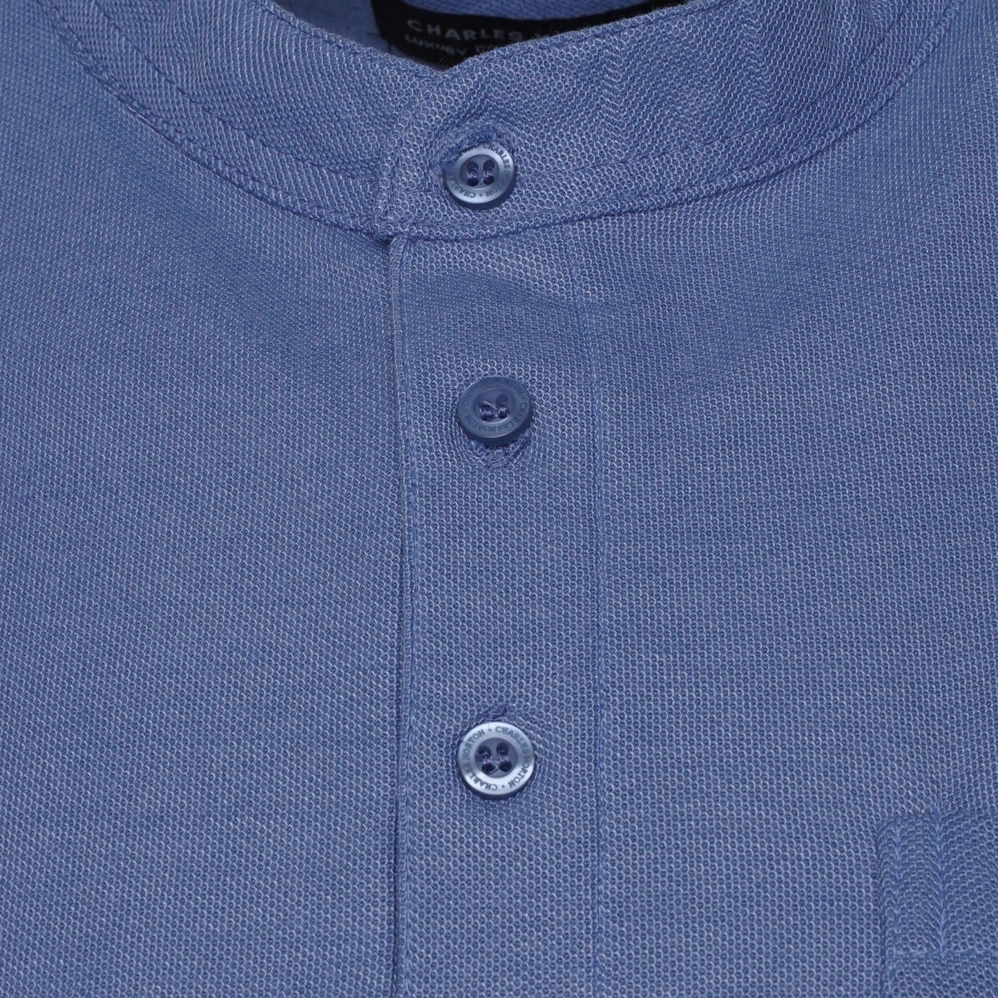 Charles Norton Grandad Collar Polo Shirt