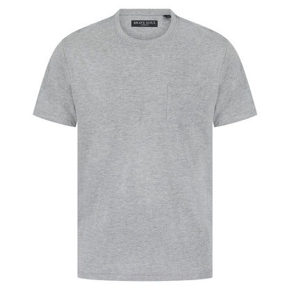 Brave Soul Arkham Crew Neck Pocket T-Shirt