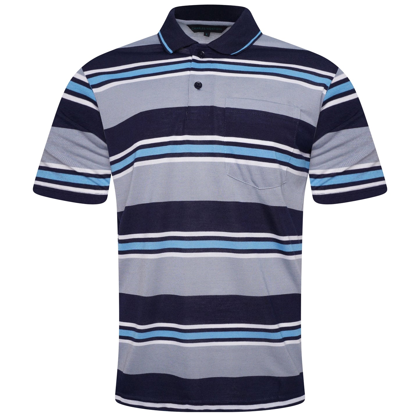 Charles Norton Brenden Striped Polo Shirt