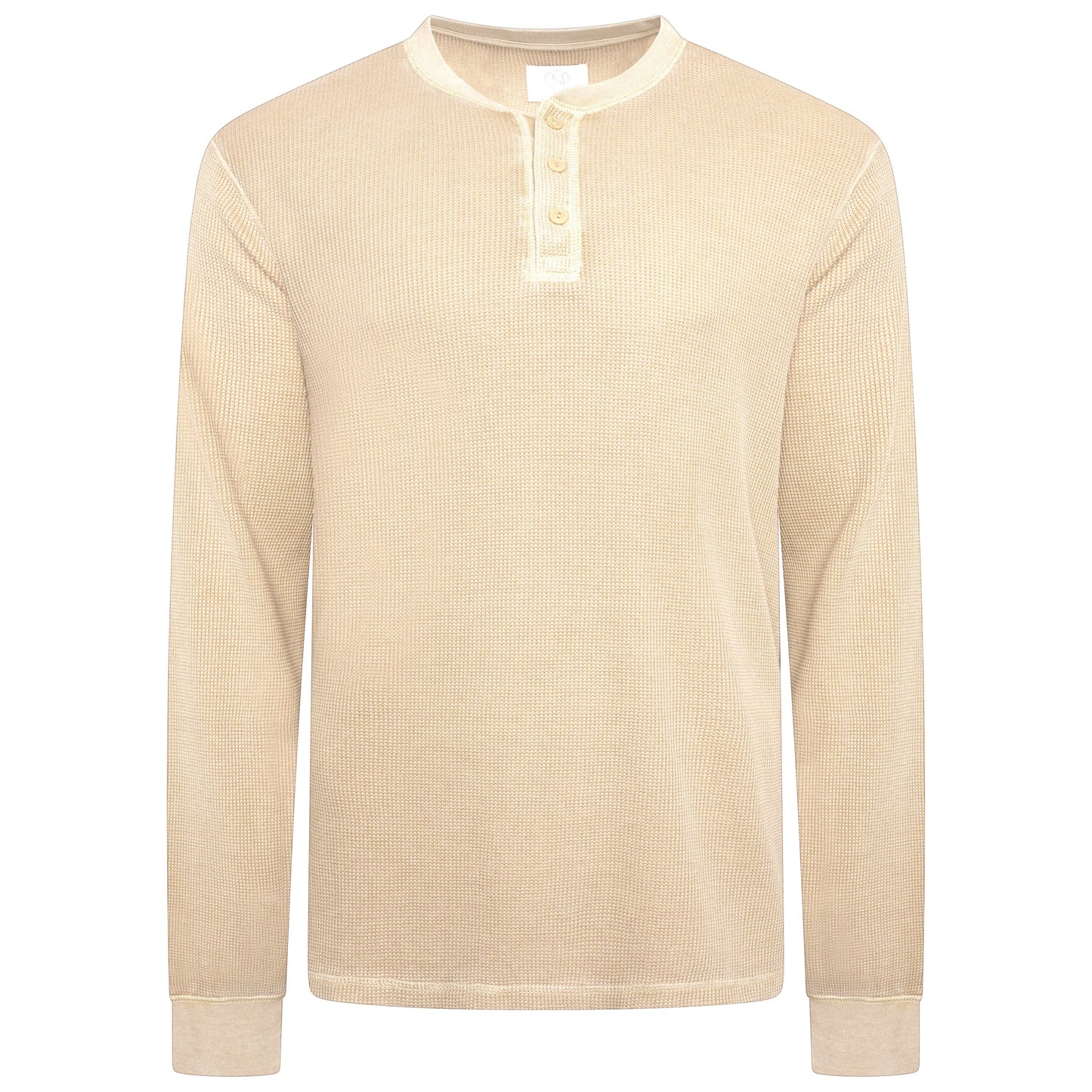 M&S Henley Waffle Long Sleeve Top