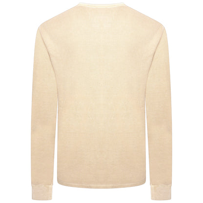 M&S Henley Waffle Long Sleeve Top