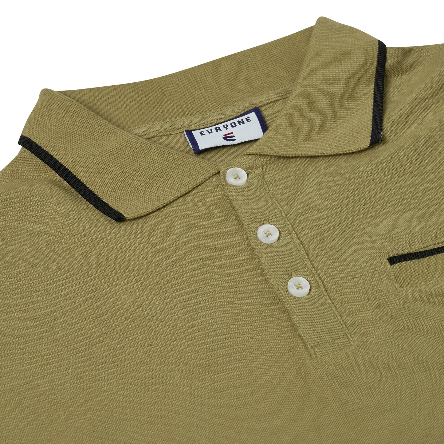 Evryone Contrast Tipped Polo Shirt