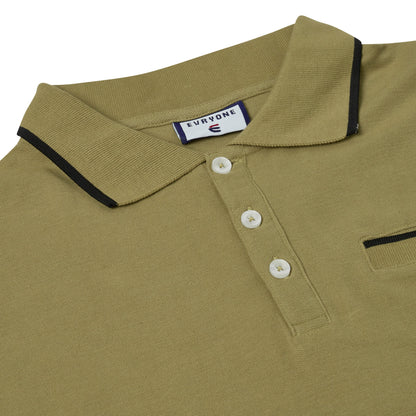 Evryone Contrast Tipped Polo Shirt
