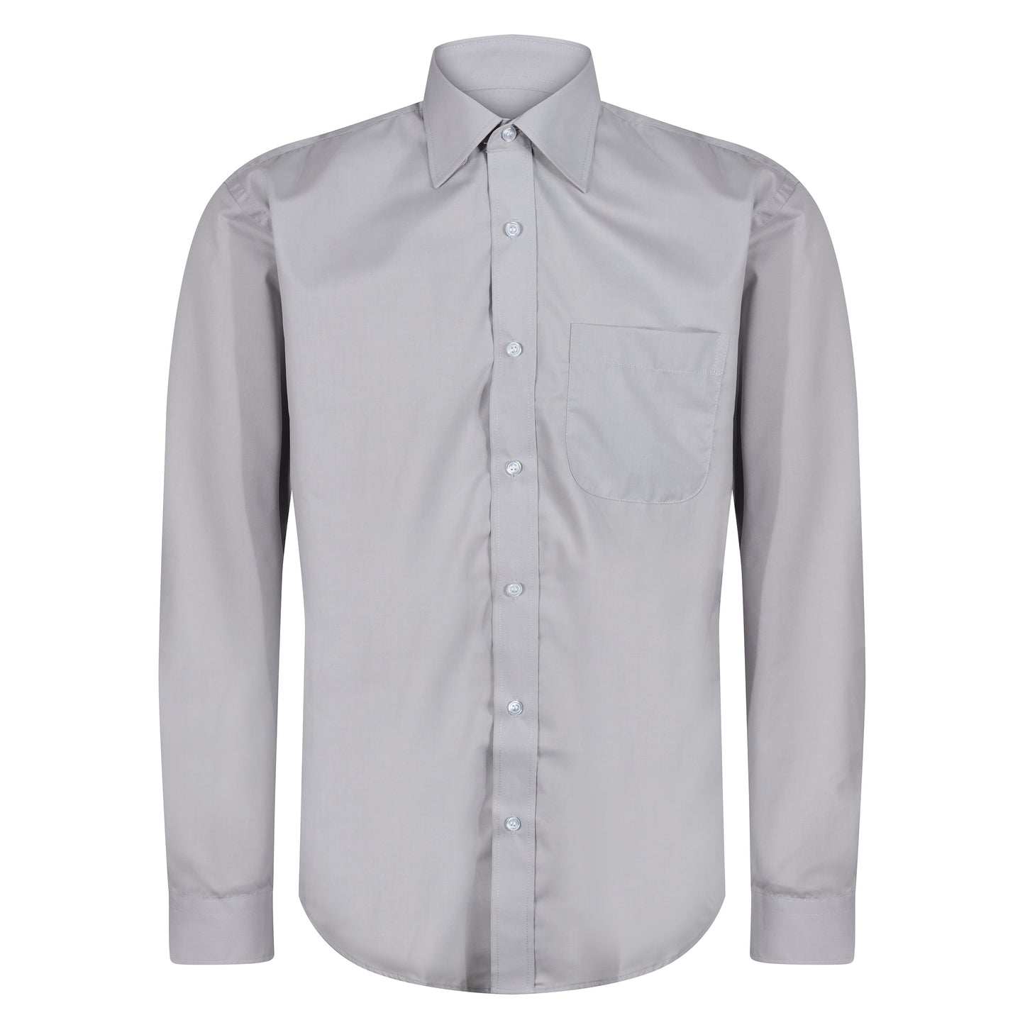 Kustom Kit Long Sleeve Button Up Poplin Shirt