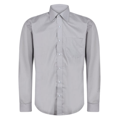 Kustom Kit Long Sleeve Button Up Poplin Shirt