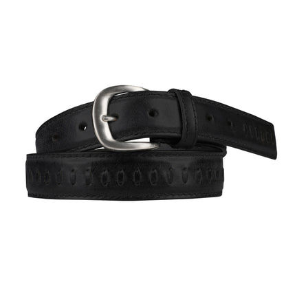 Outback 1.25" Wide Straight Stitch Full Grain Leather Belt