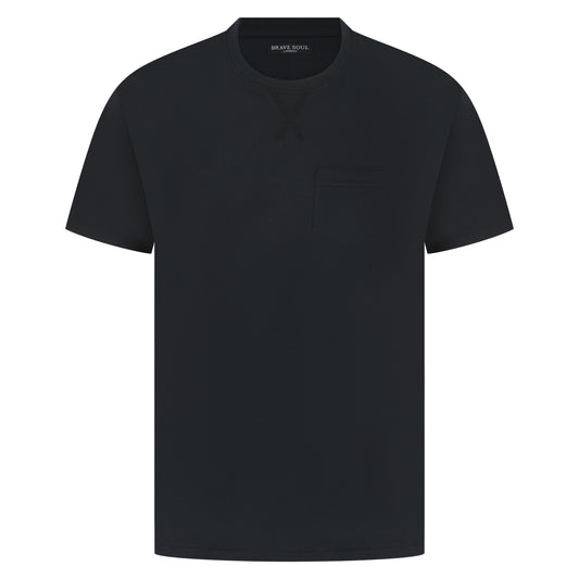Brave Soul Arkham Crew Neck Pocket T-Shirt