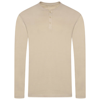 Henley Waffle Knit Long Sleeve Top