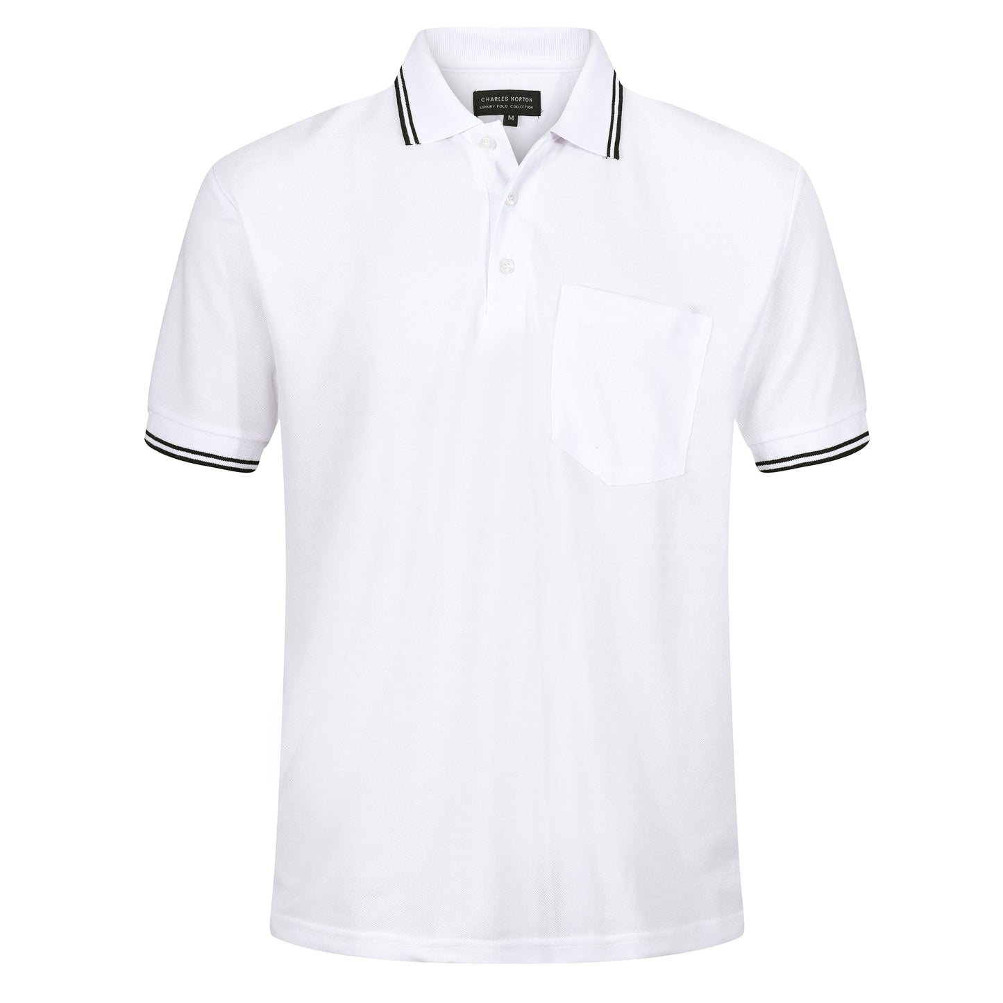 Charles Norton Casual Tipped Polo Shirt