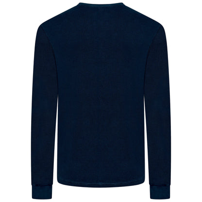 M&S Henley Waffle Long Sleeve Top