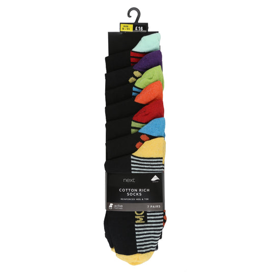 Next 7 Pairs Weekday Cotton Rich Socks