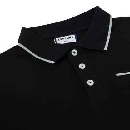 Evryone Contrast Tipped Polo Shirt
