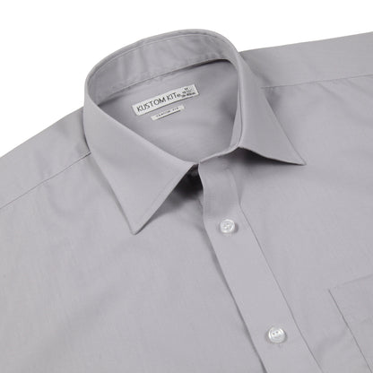 Kustom Kit Short Sleeve Button Up Poplin Shirt