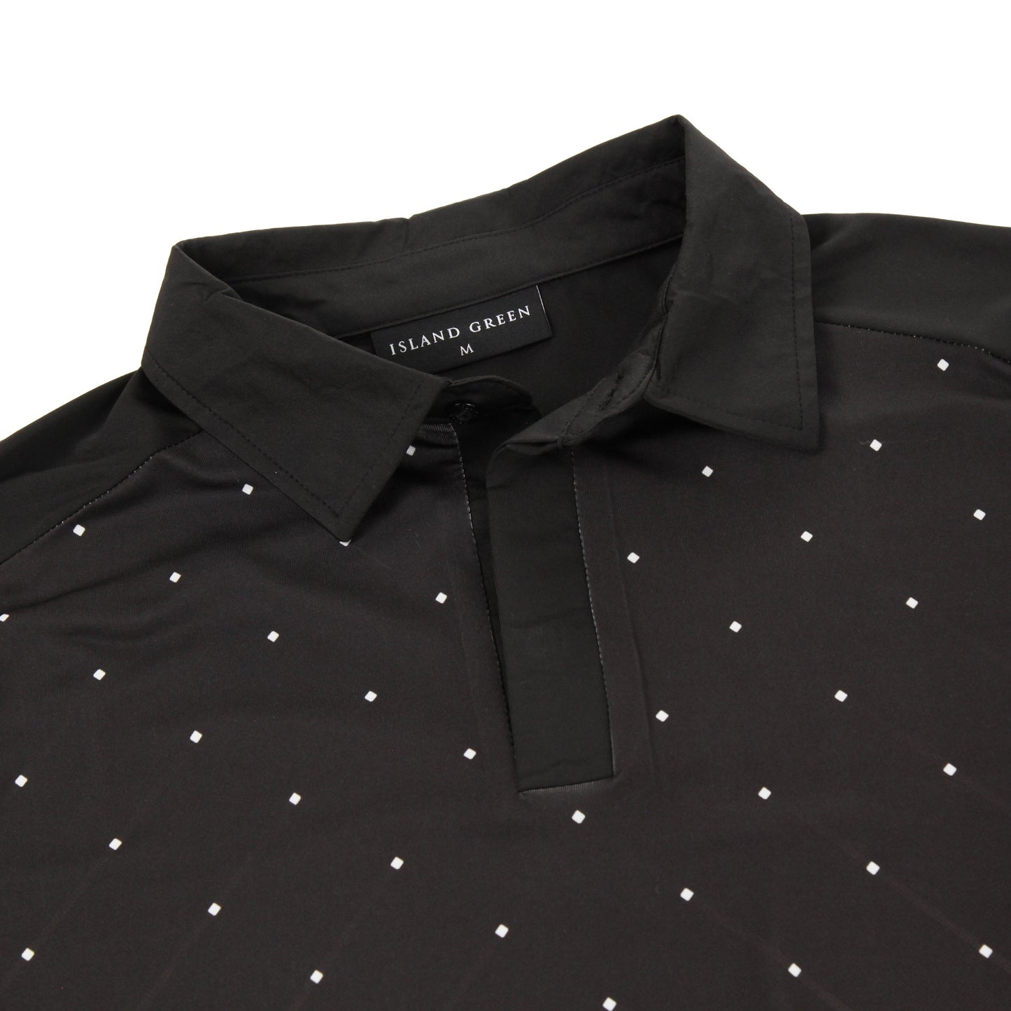 Island Green Geometric Print Golf Sport Polo Shirt