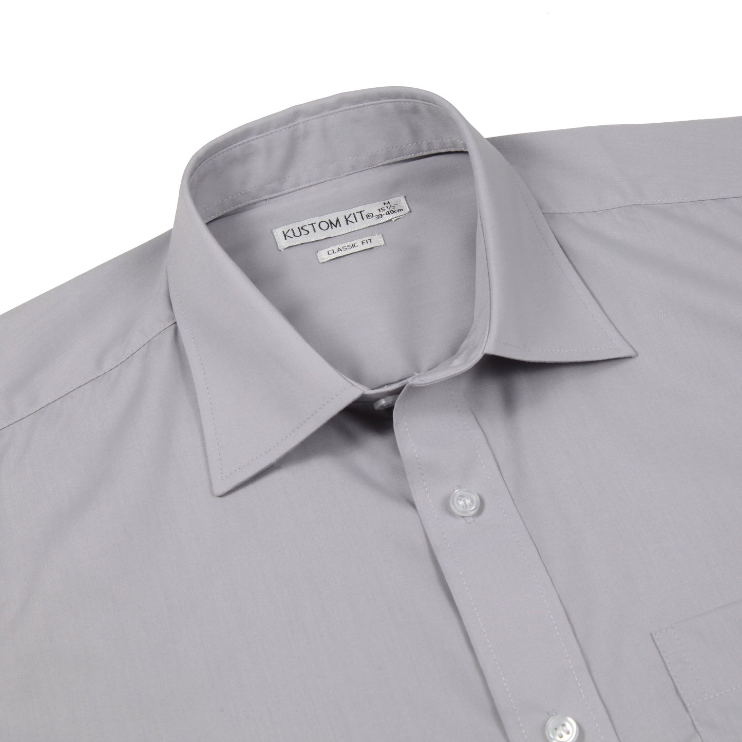 Kustom Kit Long Sleeve Button Up Poplin Shirt