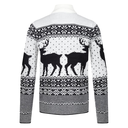 Brave Soul Cratchit Quarter Zip Christmas Jumper