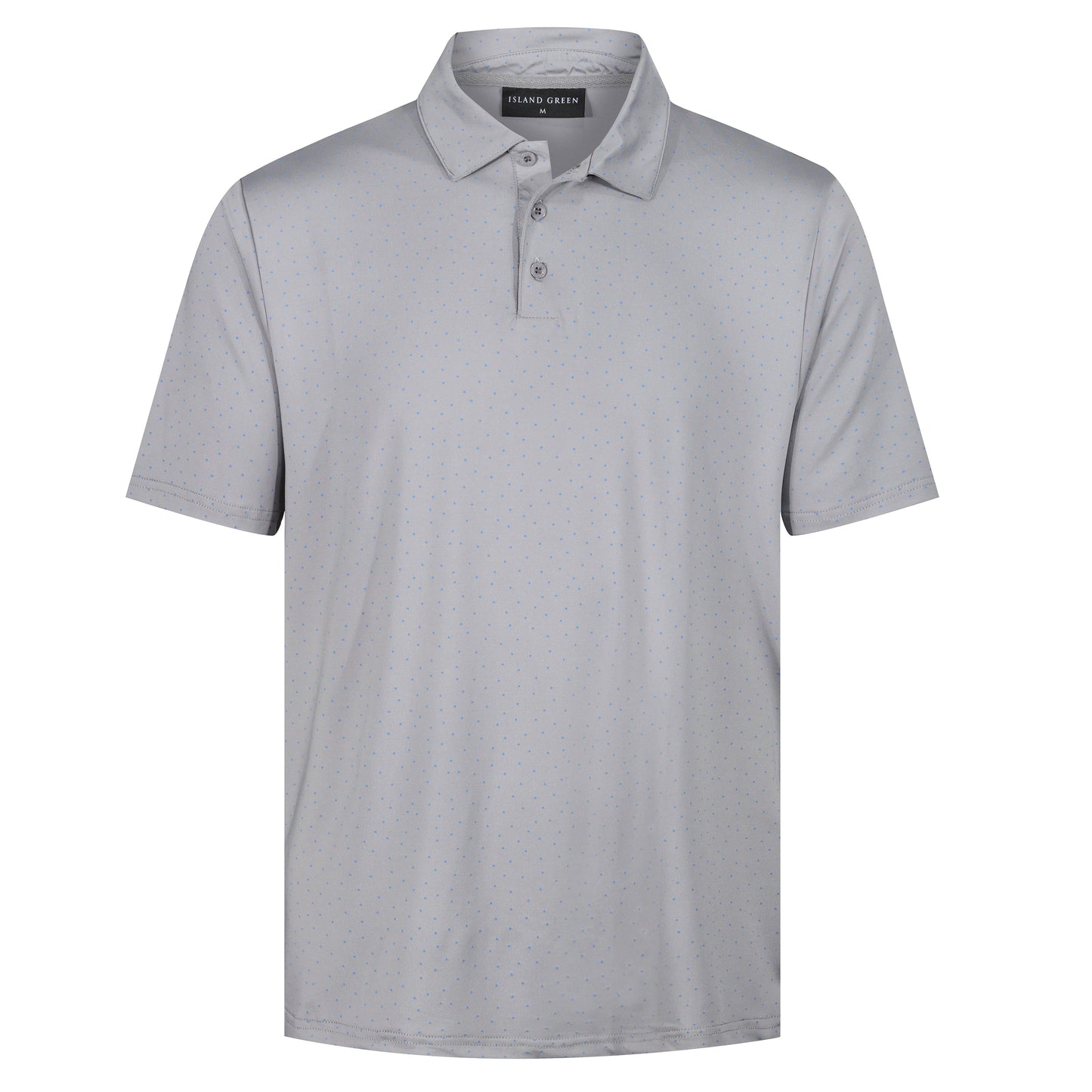 Island Green Dot Print Golf Sport Polo Shirt