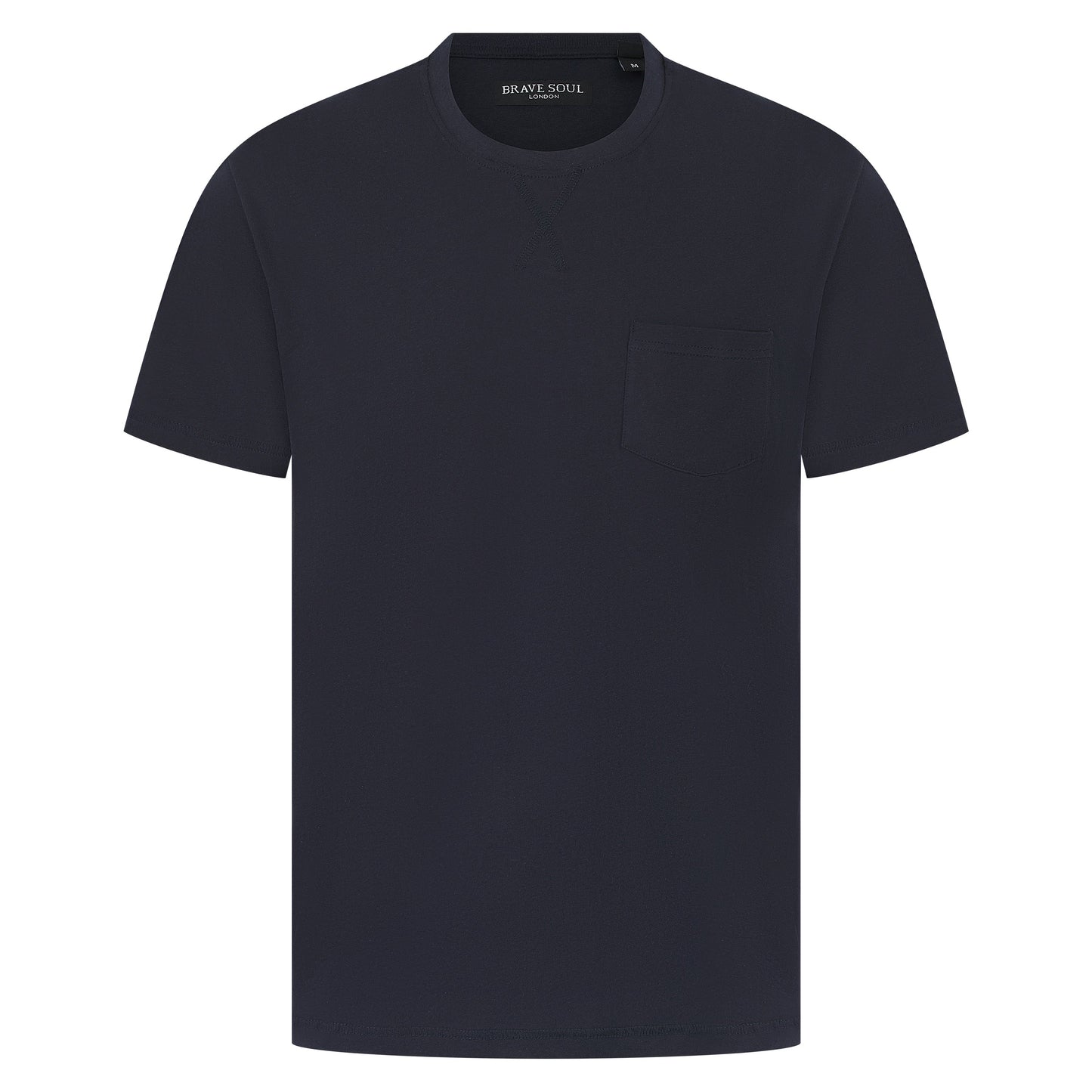 Brave Soul Arkham Crew Neck Pocket T-Shirt