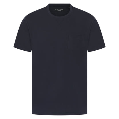 Brave Soul Arkham Crew Neck Pocket T-Shirt