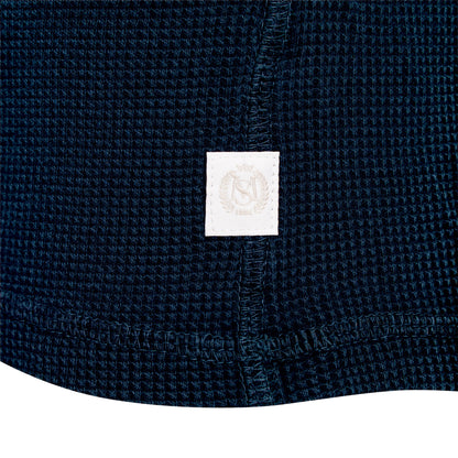 M&S Henley Waffle Long Sleeve Top