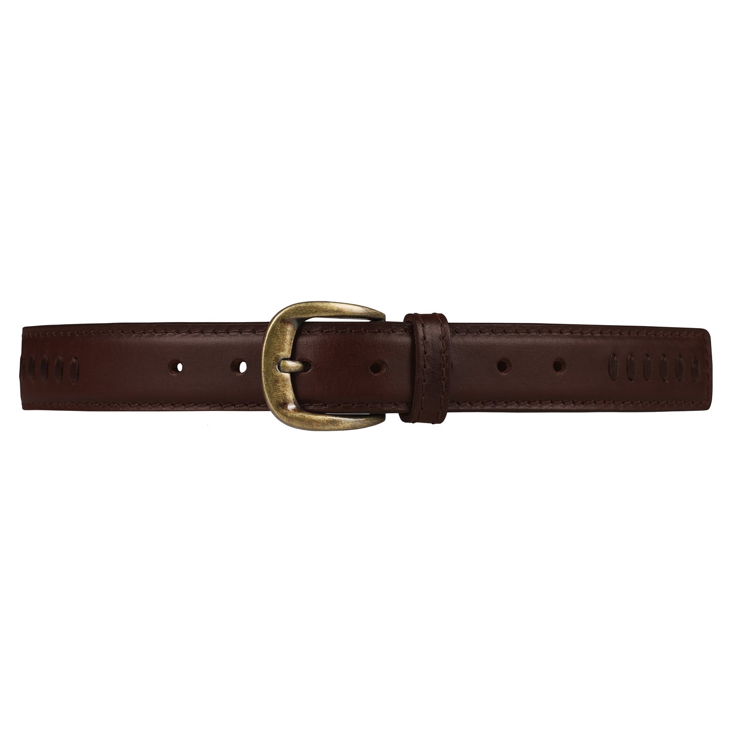Outback 1.25" Wide Straight Stitch Full Grain Leather Belt