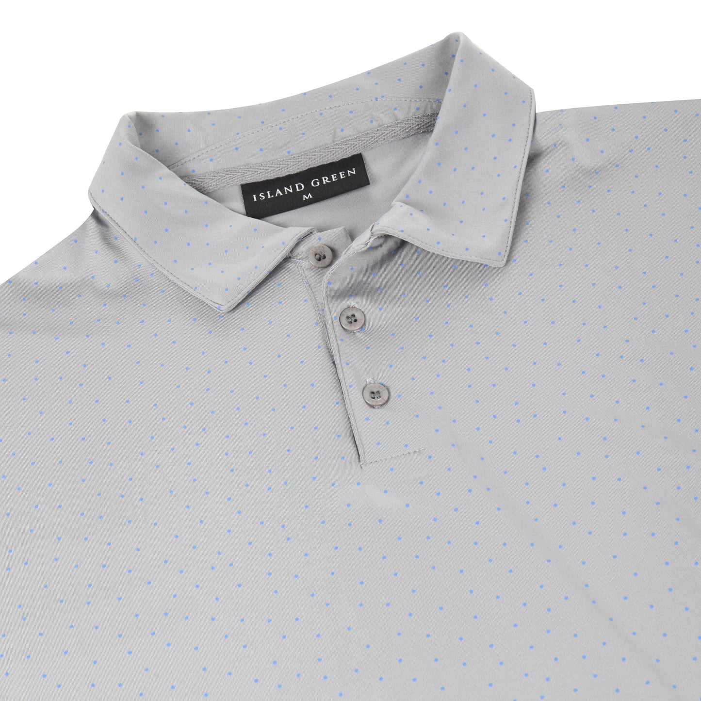 Island Green Dot Print Golf Sport Polo Shirt