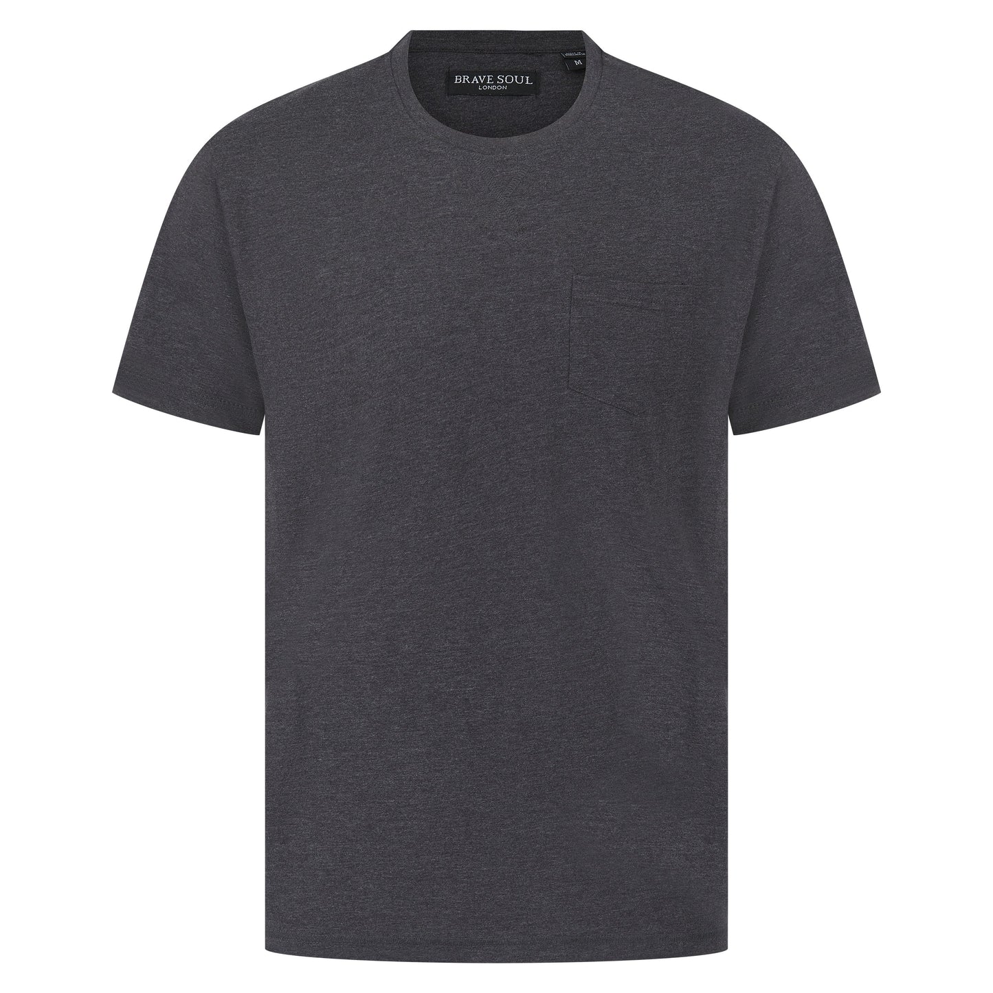 Brave Soul Arkham Crew Neck Pocket T-Shirt